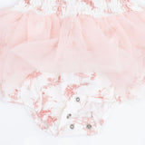 Long Sleeve Smocked Bubble with Tutu (Ballet Toile)