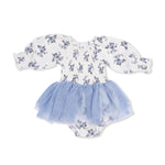 Long Sleeve Smocked Bubble with Tutu (Belle Rosette Dot)