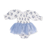Long Sleeve Smocked Bubble with Tutu (Belle Rosette Dot)