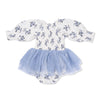 Long Sleeve Smocked Bubble with Tutu (Belle Rosette Dot)