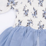 Long Sleeve Smocked Bubble with Tutu (Belle Rosette Dot)