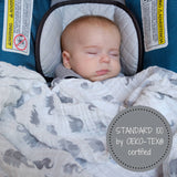 Muslin Swaddle Blanket (Elephantastic)
