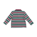 Polo Long Sleeve Shirt and Jogger Set (Rugby Stripe Green)