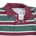 Polo Long Sleeve Shirt and Jogger Set (Rugby Stripe Green)