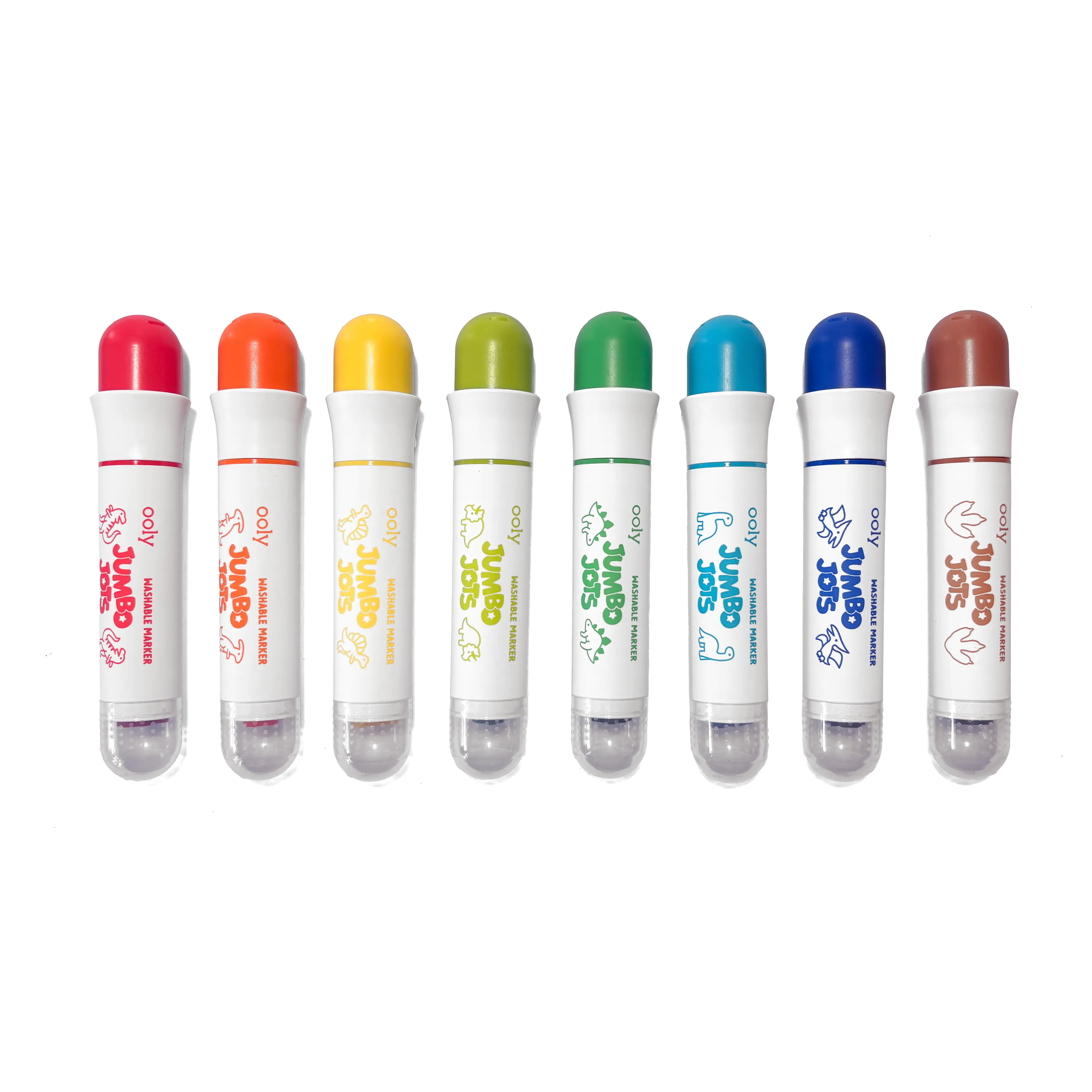 Jumbo Jots Dual Tip Dinosaur Stamp Markers (Set of 8)