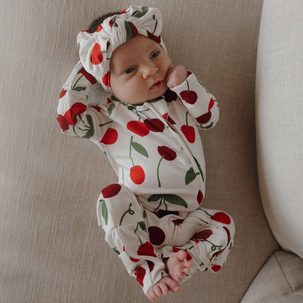 Bamboo Zip Pajamas (Cherry)