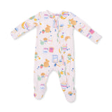 2 Way Zipper Footie (Breakfast Club Pink)