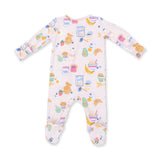 2 Way Zipper Footie (Breakfast Club Pink)