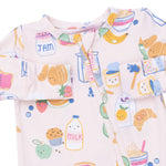 2 Way Zipper Footie (Breakfast Club Pink)
