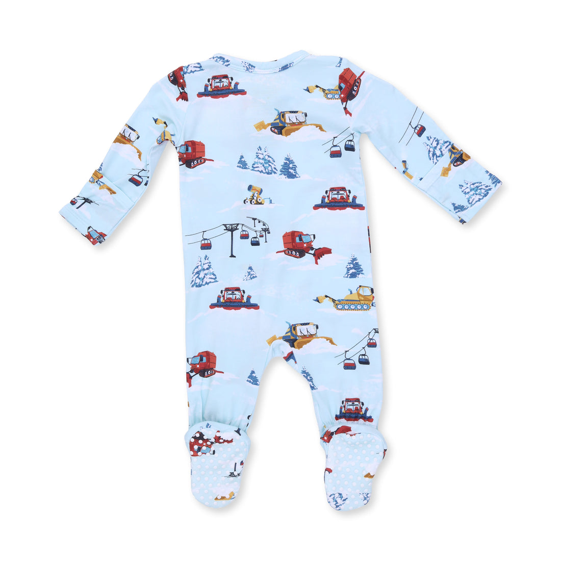 2 Way Zipper Footie (Snow Cats)