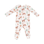 Two Way Zipper Footie (Western Horses)