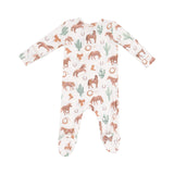 Two Way Zipper Footie (Western Horses)