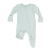 2 Way Zipper Footie (Solid Cameo Green)
