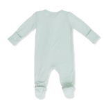 2 Way Zipper Footie (Solid Cameo Green)