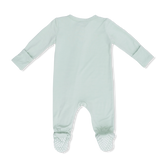 2 Way Zipper Footie (Solid Cameo Green)