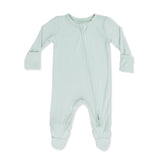 2 Way Zipper Footie (Solid Cameo Green)