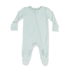 2 Way Zipper Footie (Solid Cameo Green)