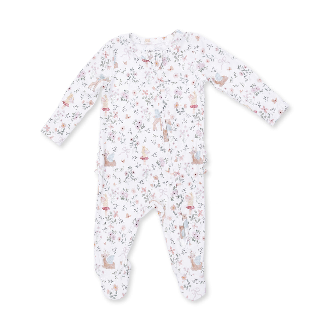 2 Way Ruffle Back Zipper Footie (Enchanted Woodland)