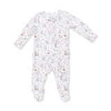 2 Way Ruffle Back Zipper Footie (Enchanted Woodland)