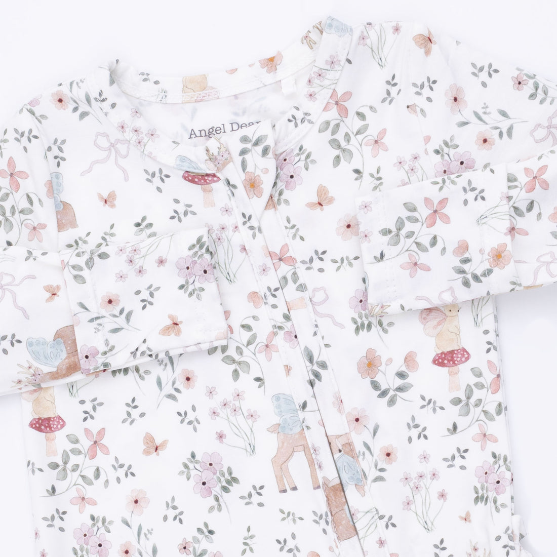 2 Way Ruffle Back Zipper Footie (Enchanted Woodland)