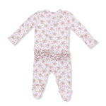2 Way Ruffle Back Zipper Footie (Edith's Rose Garden)
