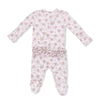 2 Way Ruffle Back Zipper Footie (Edith's Rose Garden)