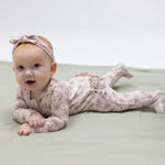 2 Way Ruffle Back Zipper Footie (Edith's Rose Garden)