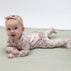 2 Way Ruffle Back Zipper Footie (Edith's Rose Garden)
