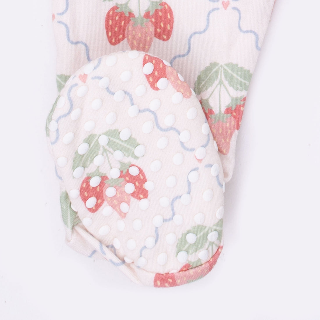 2 Way Ruffle Back Zipper Footie (Sweet Strawberries)