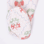 2 Way Ruffle Back Zipper Footie (Sweet Strawberries)