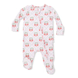 2 Way Ruffle Back Zipper Footie (Sweet Strawberries)
