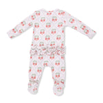 2 Way Ruffle Back Zipper Footie (Sweet Strawberries)