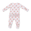 2 Way Ruffle Back Zipper Footie (Sweet Strawberries)