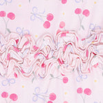 2 Way Ruffle Back Zipper Footie (Sweet Bow Cherries)