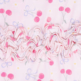 2 Way Ruffle Back Zipper Footie (Sweet Bow Cherries)