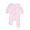 2 Way Ruffle Back Zipper Footie (Sweet Bow Cherries)