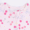 2 Way Ruffle Back Zipper Footie (Sweet Bow Cherries)