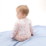 2 Way Ruffle Back Zipper Footie (Sweet Bow Cherries)