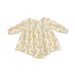 Puffed Long Sleeve Bubble with Skirt and Ladder Trim (Winter Dandelions)