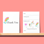 Kids Stationery Box Set - Fill in Rainbow Themed Thank Yous