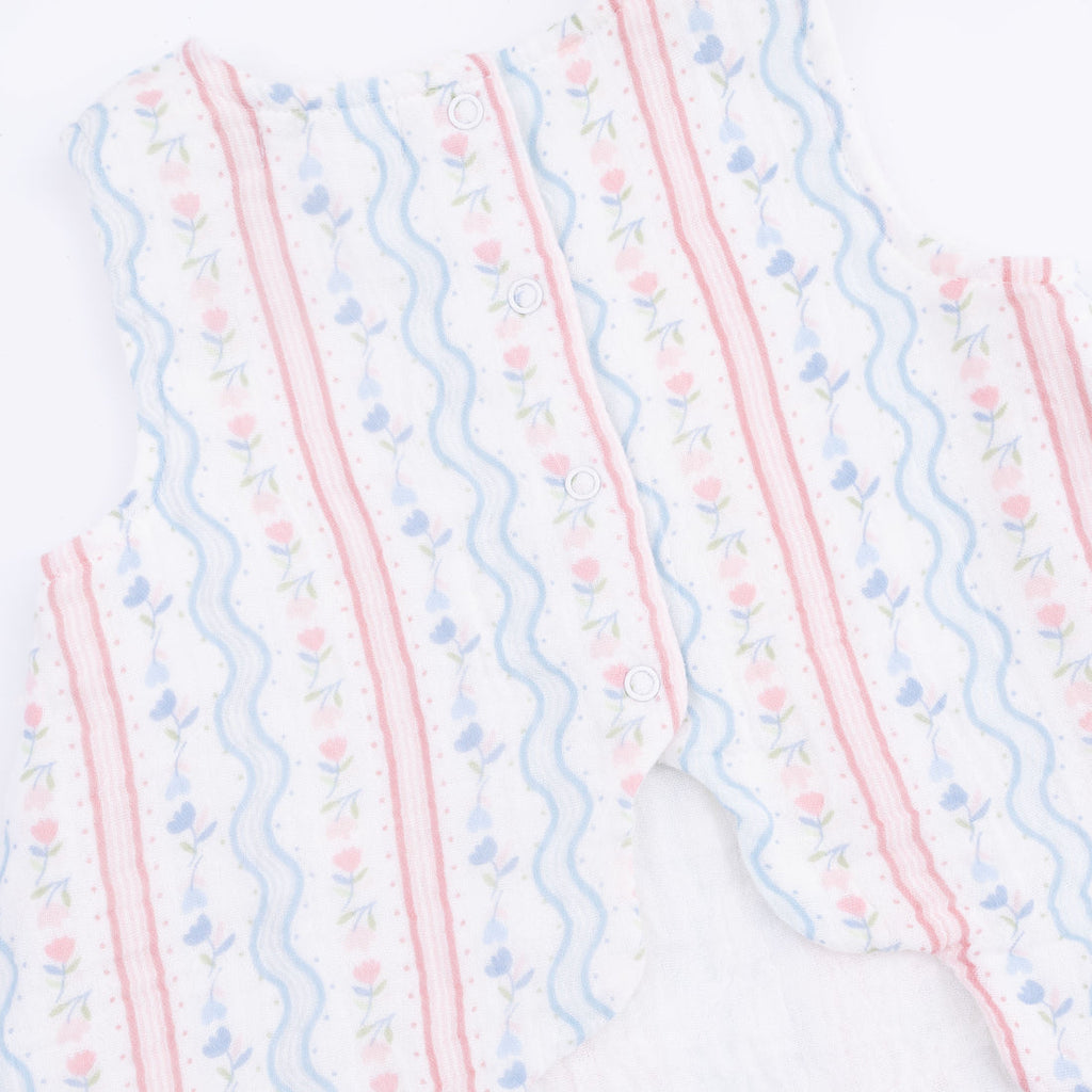 Scallop Back Top with Bloomer (Tulip Stripe)