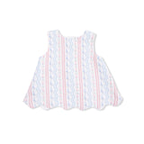 Scallop Back Top with Bloomer (Tulip Stripe)