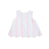 Scallop Back Top with Bloomer (Tulip Stripe)