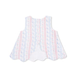 Scallop Back Top with Bloomer (Tulip Stripe)