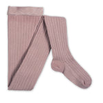 Amelie Glitter Ribbed Tights (Vieux Rose)