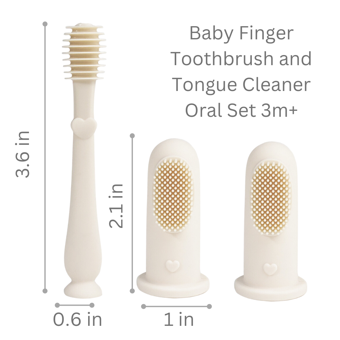 Baby Finger Toothbrush & Tongue Cleaner (Ivory)