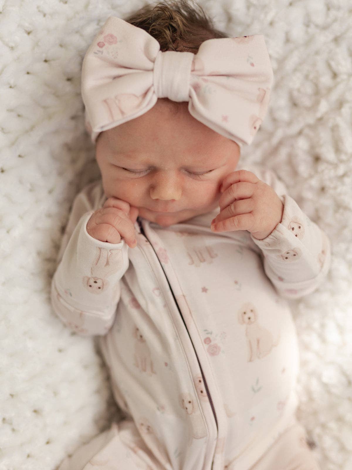 Zipper Pajamas (Pups & Bows)