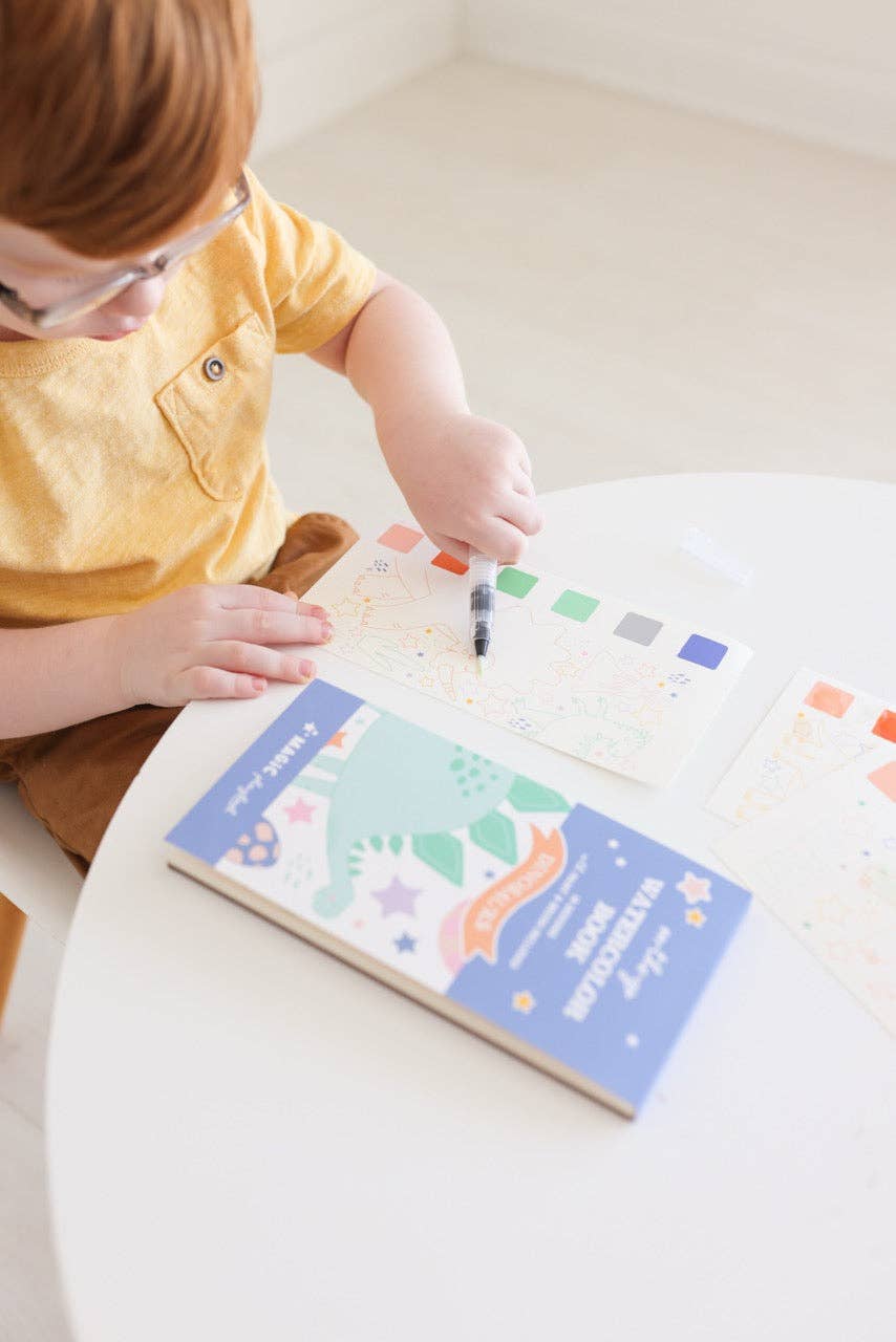 Watercolor Book for Kids (Dinosaur)