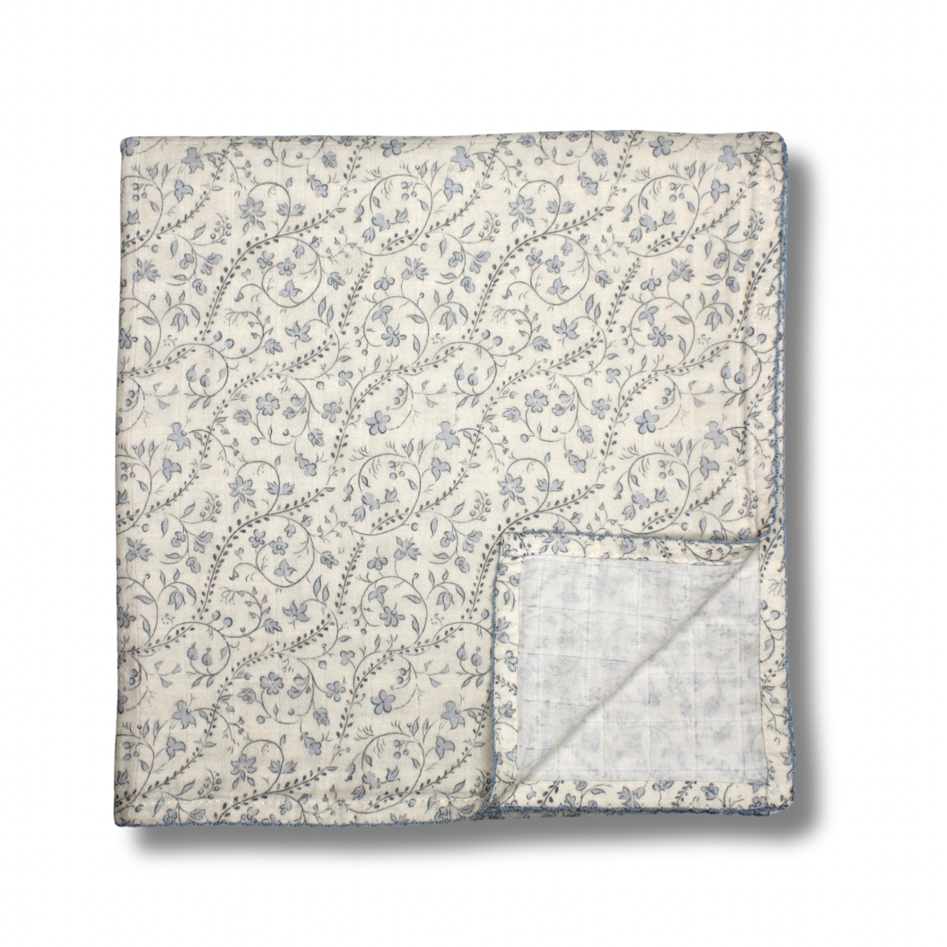 Heirloom Vine Muslin Blanket (Bluebell)
