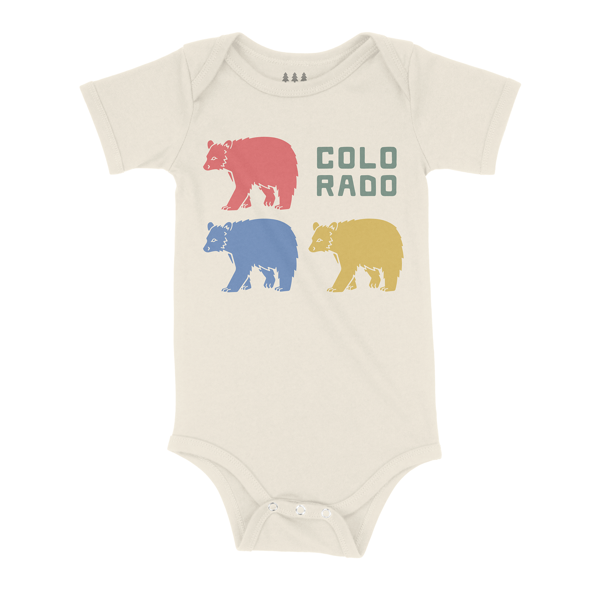 Colorado Mountain Bears Baby Onesie (Natural)